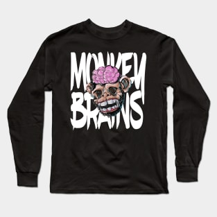 Monkey Brains Black Shirt Color Long Sleeve T-Shirt